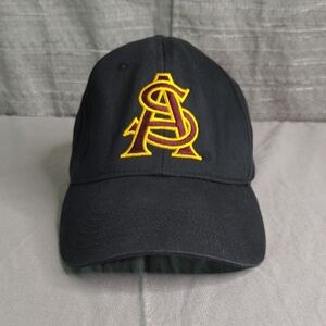 Arizona State Sun Devils Hat Cap Strap Back Black Embroidered Logo Adjustable‎